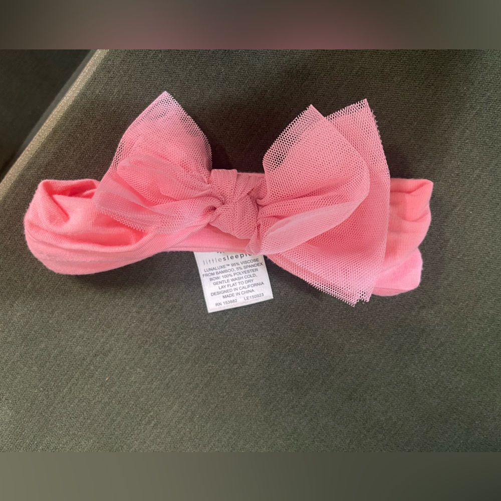 Little sleepies pink bow
